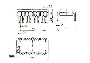 Корпус микросхемы К155ИР32 (74170) Корпус микросхемы К155ИР32 (74170)