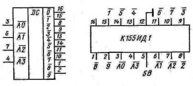 К155ИД1 дешифратор