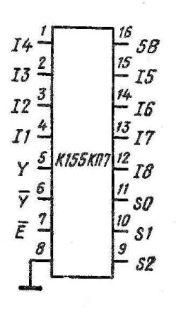 Условное графическое обозначение микросхем К155КП7 КМ155КП7 74151 Условное графическое обозначение микросхем К155КП7 КМ155КП7 74151