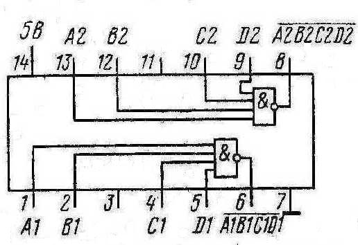 Микросхемы К155ЛА1, КМ155ЛА1 (7420) Микросхемы К155ЛА1, КМ155ЛА1 (7420)