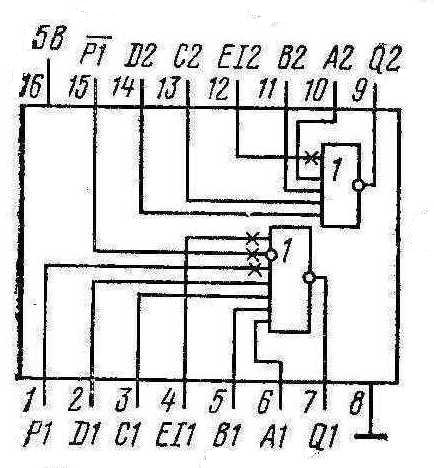 Микросхемы К155ЛЕ2, КМ155ЛЕ2 (7423)