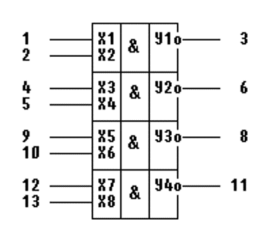 К155ТЛ3 74132 SN74132N условное графическое изображение К155ТЛ3 74132 SN74132N условное графическое изображение
