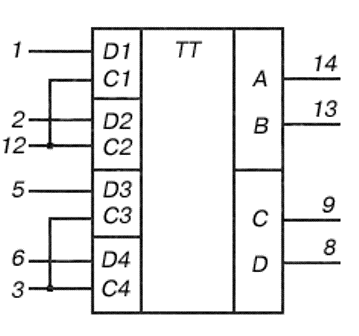 К155ТМ5, КМ155ТМ5, 7477, SN7477N, SN7477J условное графическое изображение К155ТМ5, КМ155ТМ5, 7477, SN7477N, SN7477J условное графическое изображение
